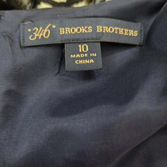 Brooks Brothers Blue Gray Sheath Mini Dress Sleeveless Scoop Neck Size 10 - Picture 6 of 6